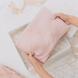 MANTA DOBLE ALGODÓN PIMA SOLID BL - ROSA VIEJO