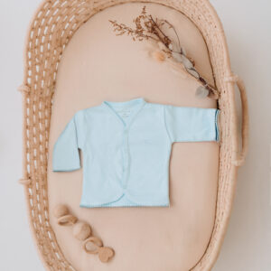 SAQUITO DOBLE ALGÓDON PIMA SOLID BL - CELESTE