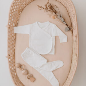 CONJUNTO BATITA MANGA LARGA Y RANITA - PIMA SOLID BL - BLANCO